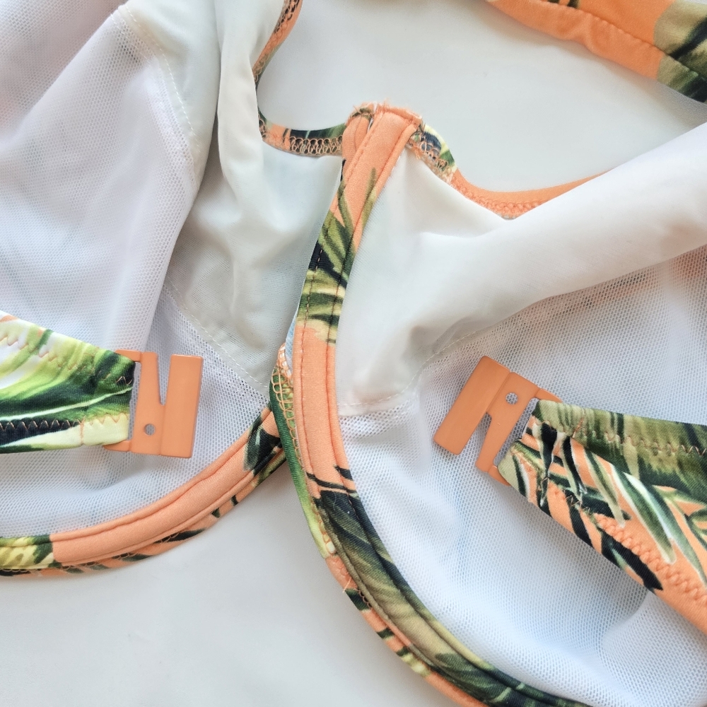 Freya Tropical Print Halter Bikini Top Birds In Paradise Full Figure Bust 34K - Picture 8 of 12